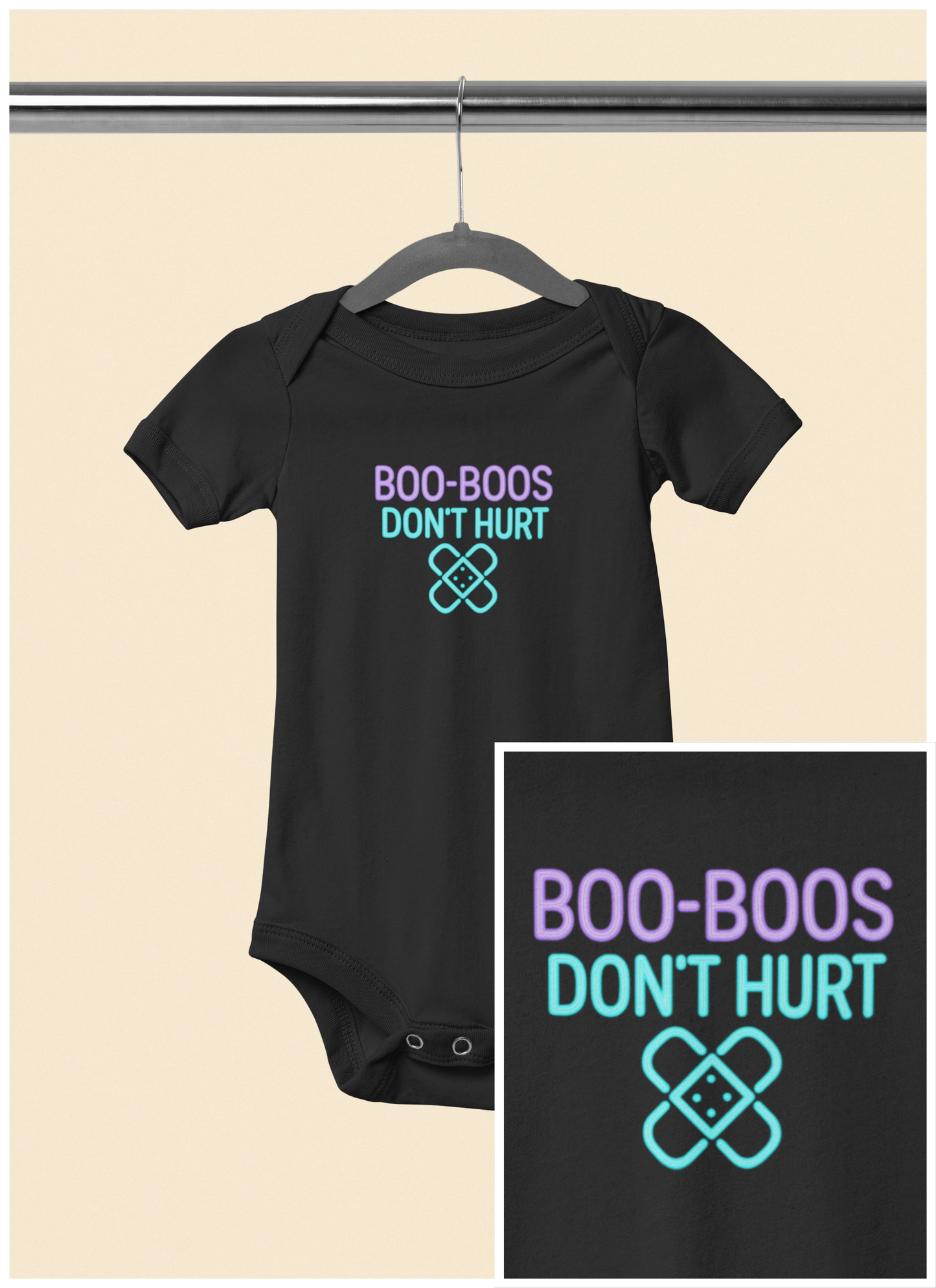 Boo-Boos Don't Hurt - Baby Bodysuit - Neon