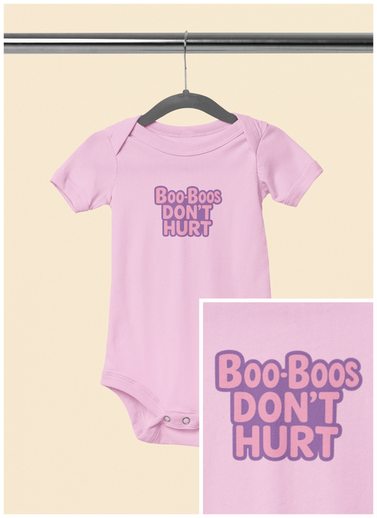 Boo-Boos Don't Hurt - Baby Bodysuit - Pink Bubble