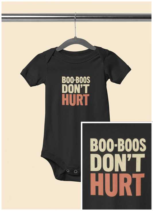 Boo-Boos Don't Hurt - Baby Bodysuit - Retro Block