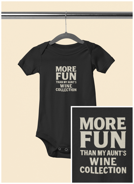 More Fun than my Aunt's Wine Collection - Baby Bodysuit - Champagne Block