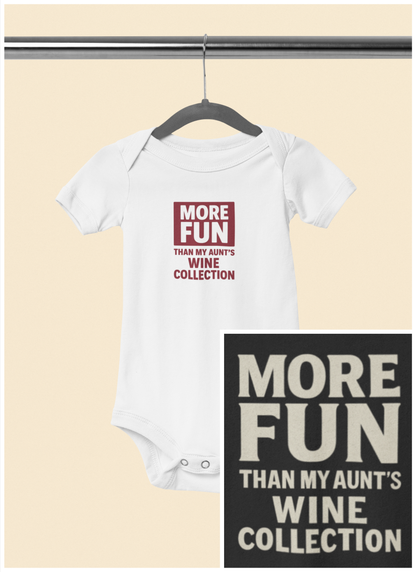 More Fun than my Aunt's Wine Collection - Baby Bodysuit - Champagne Block