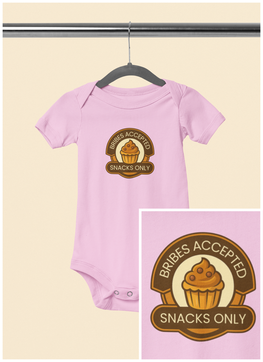 Bribes Accepted, Snacks Only - Baby Bodysuit - Chocolate and More Chocolate