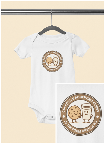Currently Accepting Bribes in the Form of Snacks - Baby Bodysuit - Pals Stamps