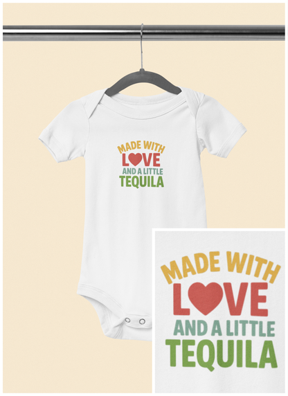 Made With Love, and a Little Tequila - Baby Bodysuit - Love Block