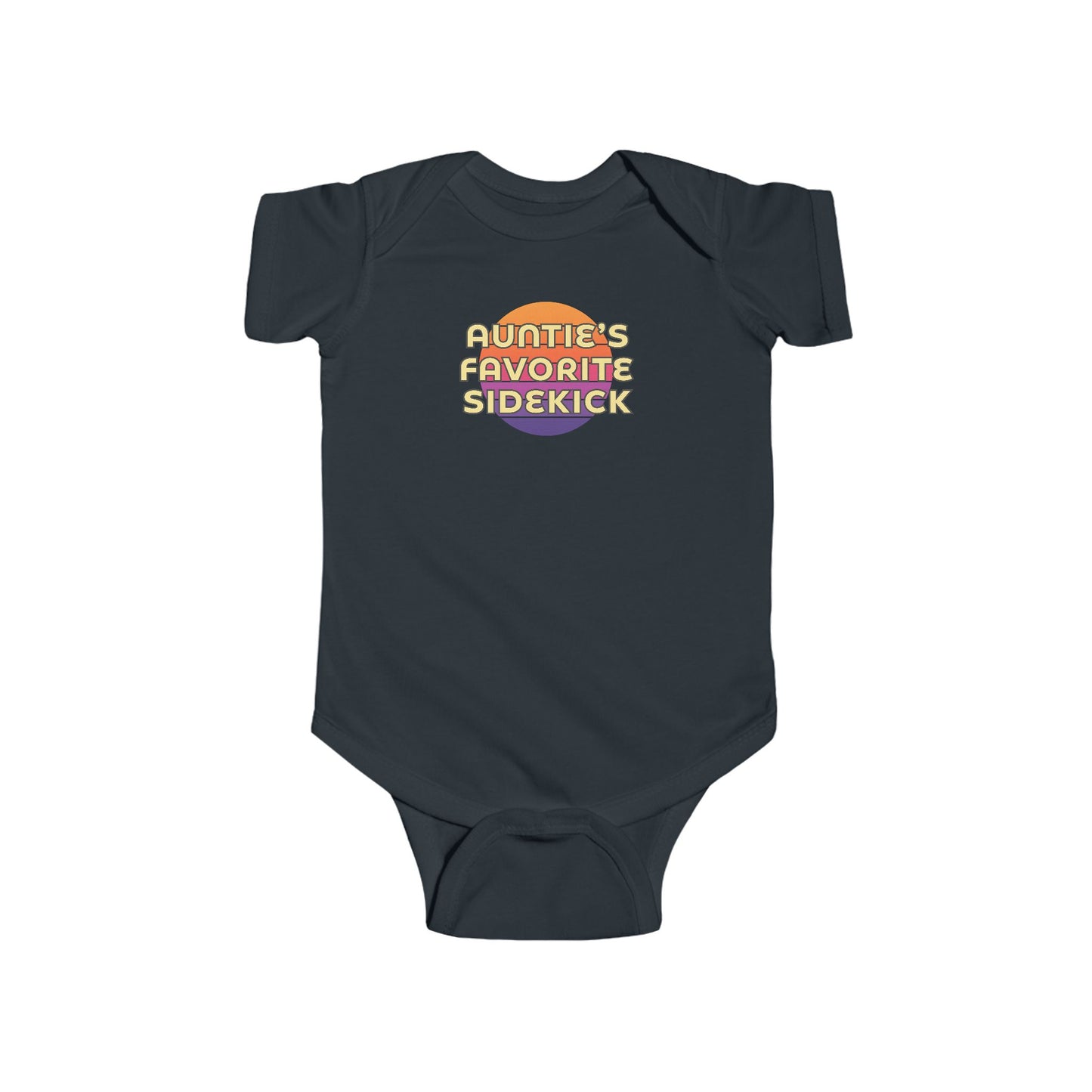 Auntie's Favorite Sidekick - Baby Bodysuit - on Miami Sunset