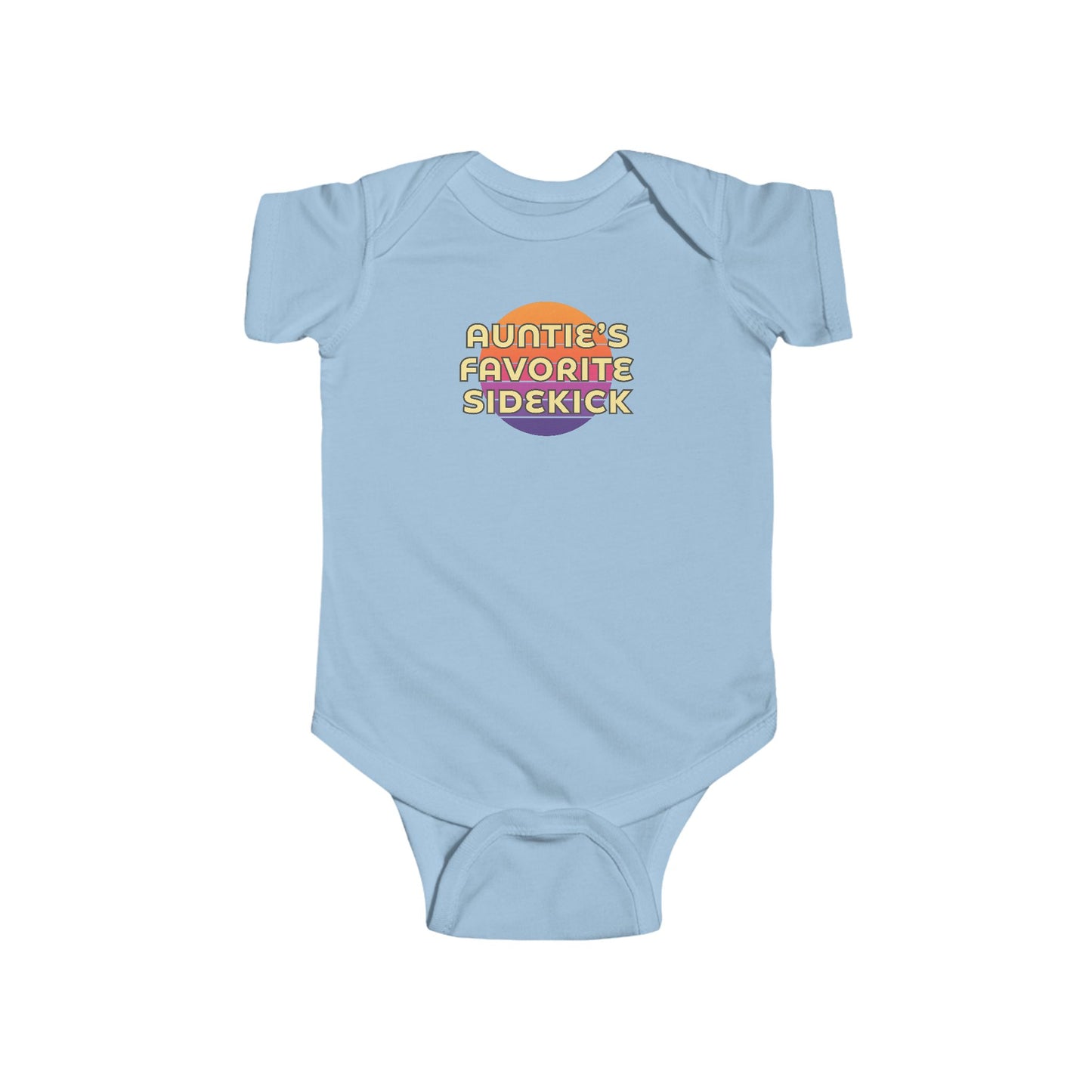 Auntie's Favorite Sidekick - Baby Bodysuit - on Miami Sunset