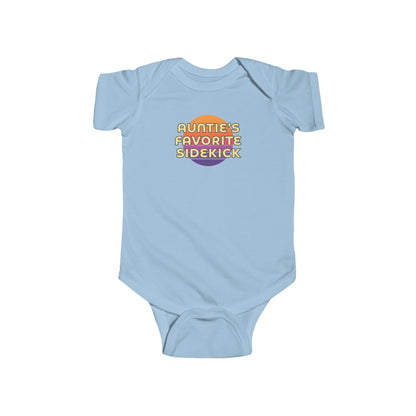 Auntie's Favorite Sidekick - Baby Bodysuit - on Miami Sunset