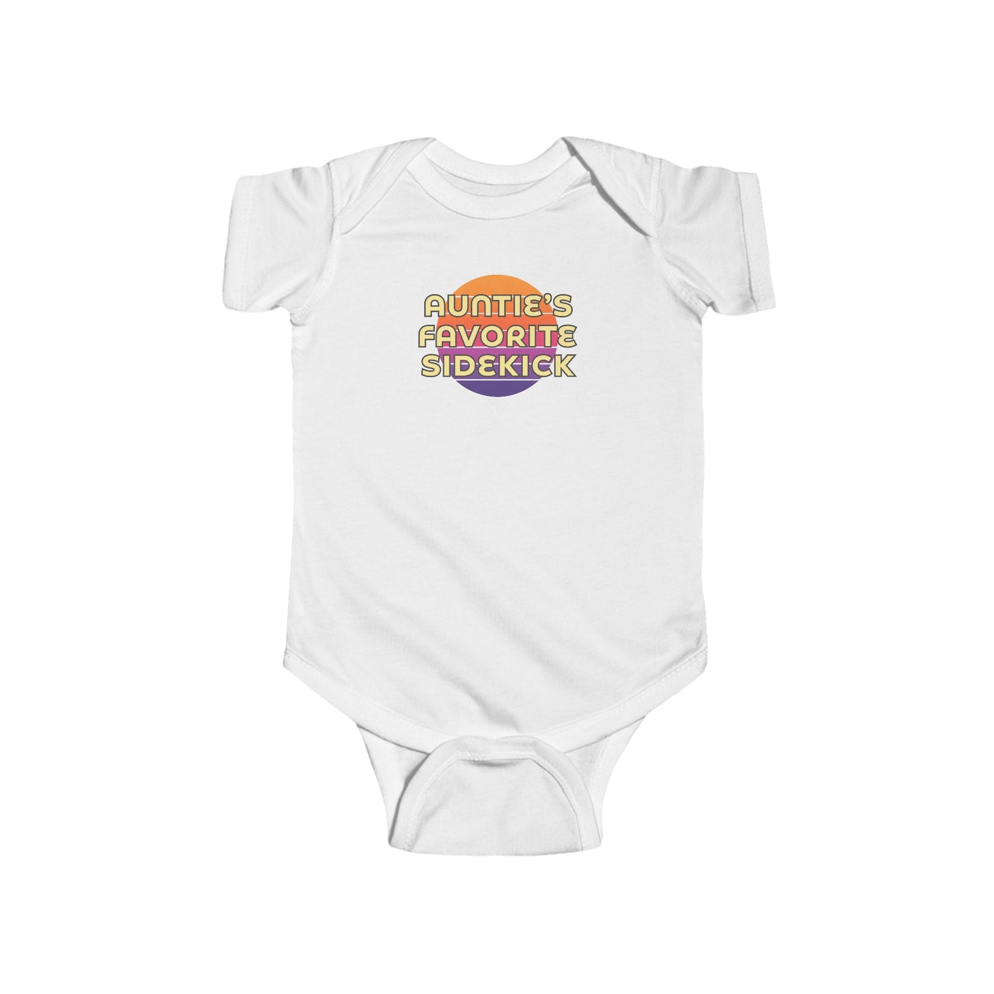 Auntie's Favorite Sidekick - Baby Bodysuit - on Miami Sunset