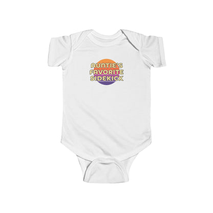 Auntie's Favorite Sidekick - Baby Bodysuit - on Miami Sunset