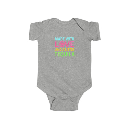Made With Love, and a Little Tequila - Baby Bodysuit - Neon Love