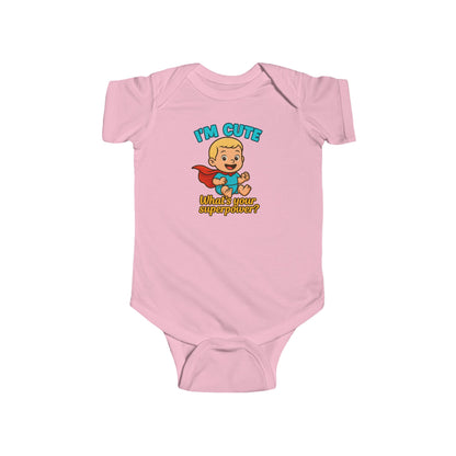 I'm Cute, What's Your Superpower? - Baby Bodysuit - Hero Jack