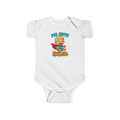 I'm Cute, What's Your Superpower? - Baby Bodysuit - Hero Jack