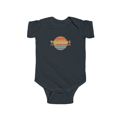 90% Giggles, 10% Destruction - Baby Bodysuit - on Chicago Sunset