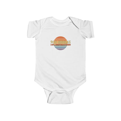90% Giggles, 10% Destruction - Baby Bodysuit - on Chicago Sunset