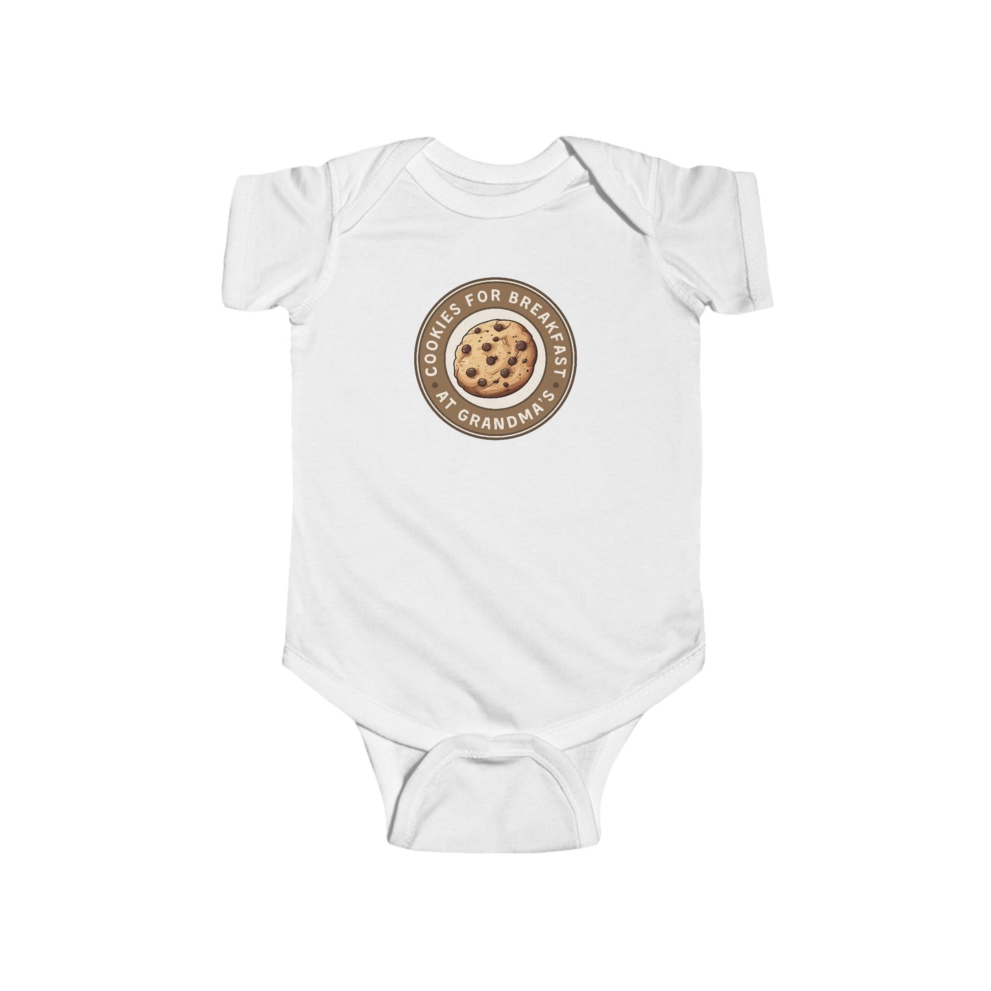 Cookies for Breakfast at Grandma's - Baby Bodysuit - Modern Stamp