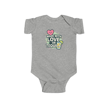 Made With Love, or Tequila - Baby Bodysuit - Heart Mixologist