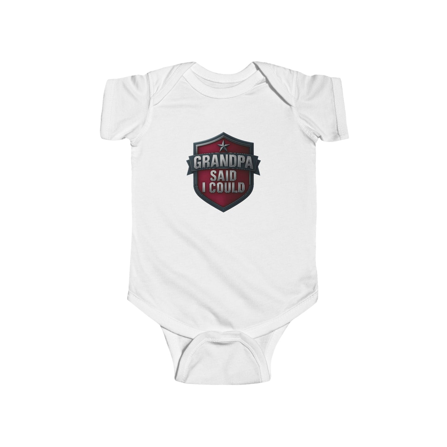 Grandpa Said I Could - Baby Bodysuit - Red Shield