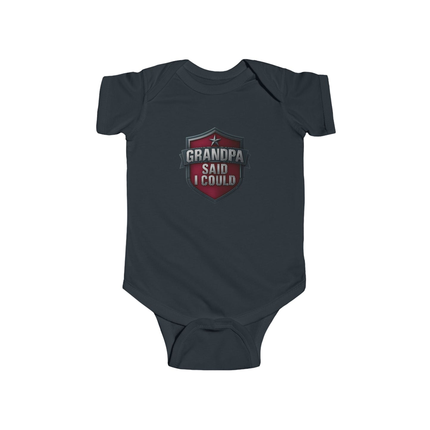 Grandpa Said I Could - Baby Bodysuit - Red Shield