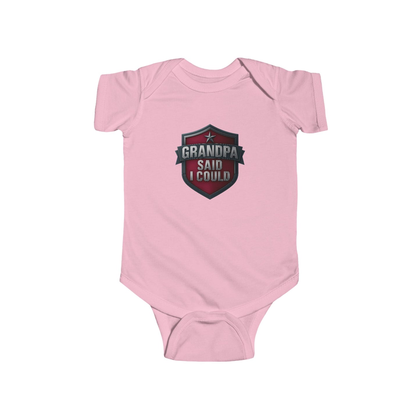Grandpa Said I Could - Baby Bodysuit - Red Shield