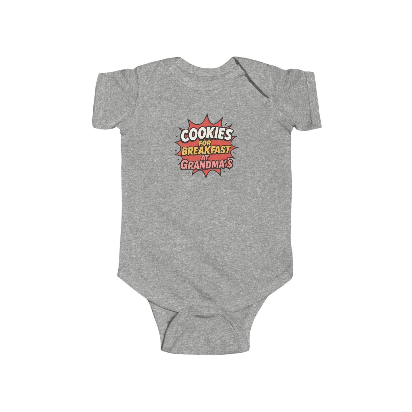 Cookies for Breakfast at Grandma's - Baby Bodysuit - Comically Yummy