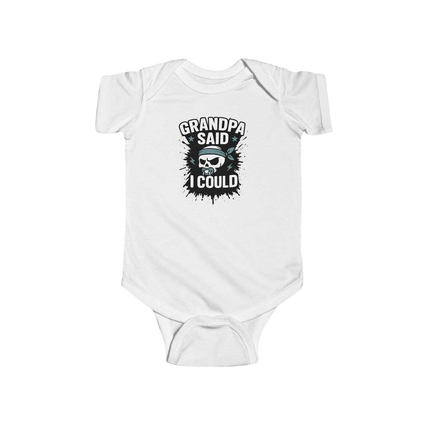 Grandpa Said I Could - Baby Bodysuit - Graffiti Skull