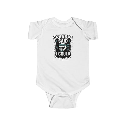 Grandpa Said I Could - Baby Bodysuit - Graffiti Skull