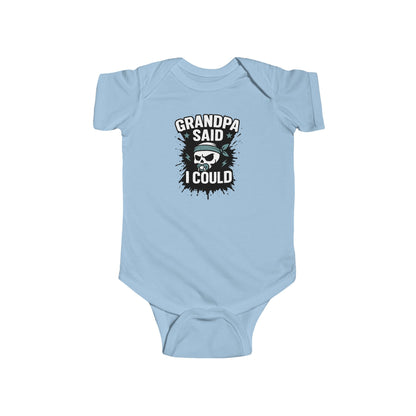 Grandpa Said I Could - Baby Bodysuit - Graffiti Skull