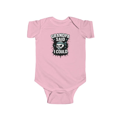 Grandpa Said I Could - Baby Bodysuit - Graffiti Skull