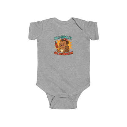 90% Giggles, 10% Destruction - Baby Bodysuit - Artist Lily