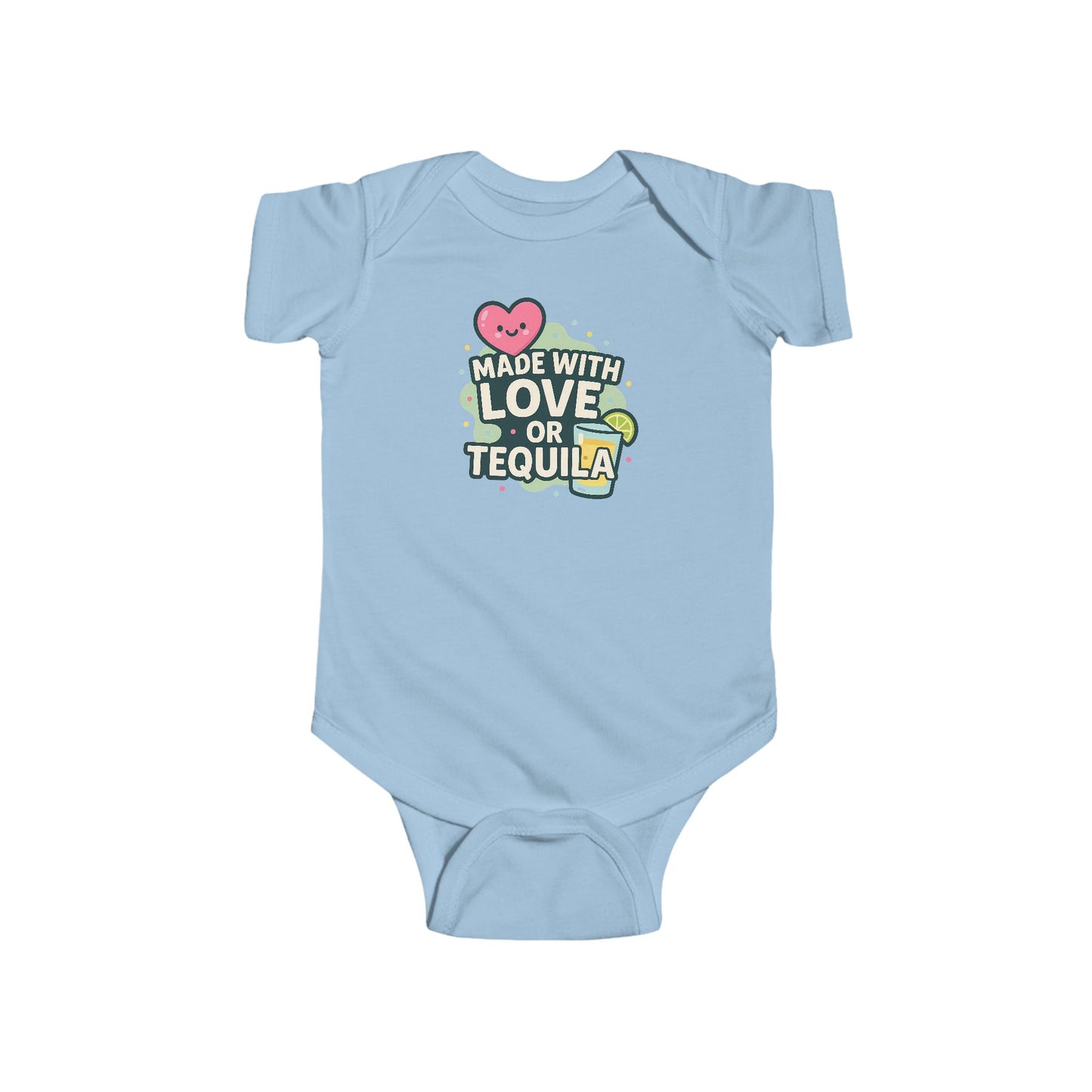 Made With Love, or Tequila - Baby Bodysuit - Heart Mixologist