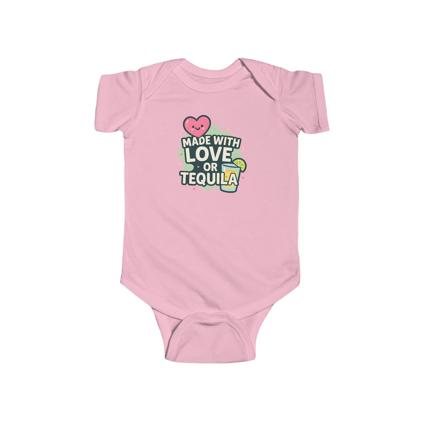 Made With Love, or Tequila - Baby Bodysuit - Heart Mixologist