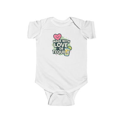 Made With Love, or Tequila - Baby Bodysuit - Heart Mixologist