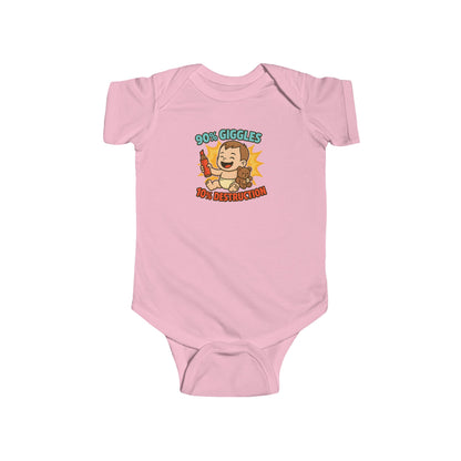 90% Giggles, 10% Destruction - Baby Bodysuit - Artist Jack
