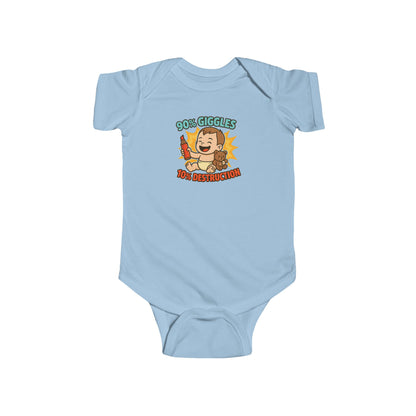 90% Giggles, 10% Destruction - Baby Bodysuit - Artist Jack