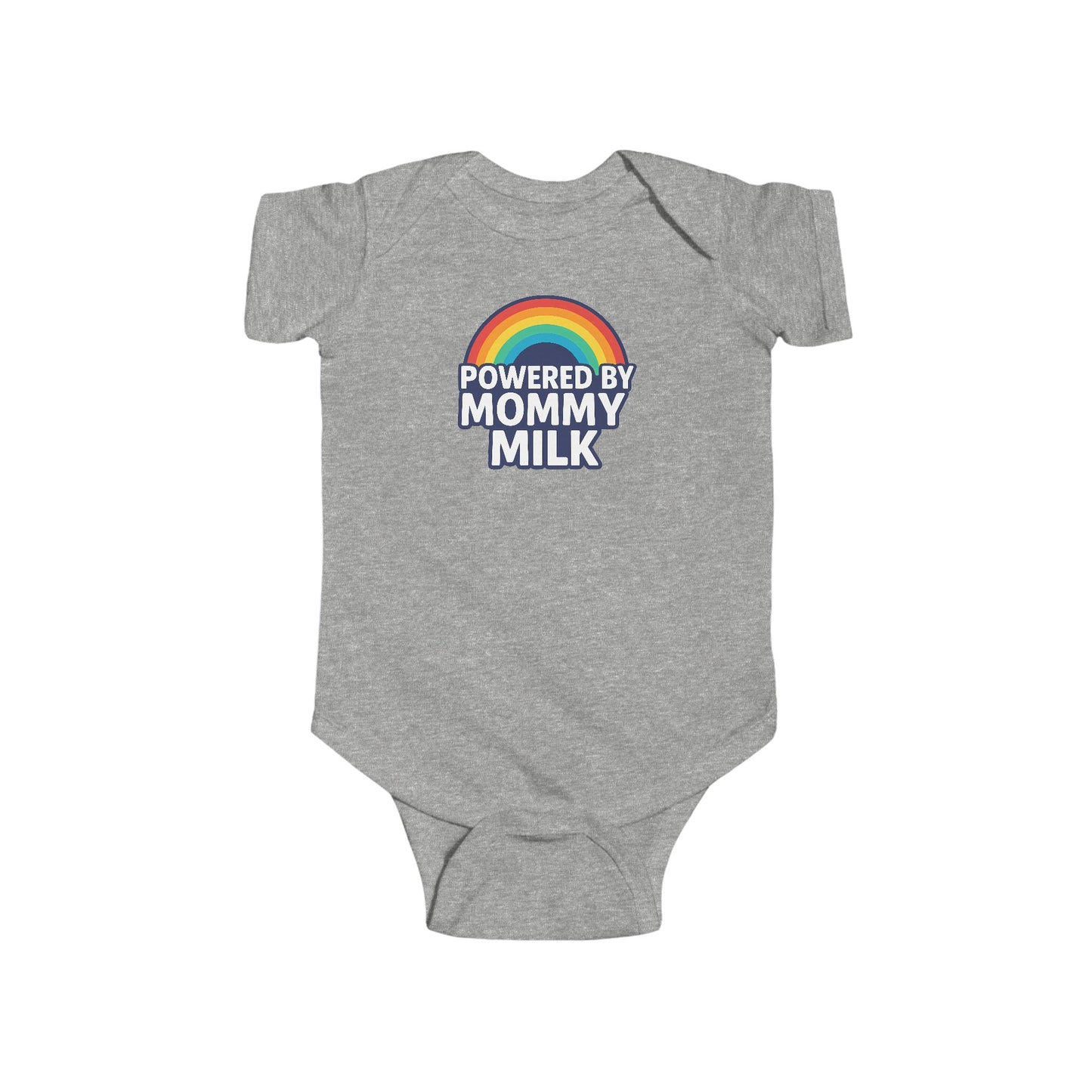Powered by Mommy Milk - Baby Bodysuit - Rainbow Love