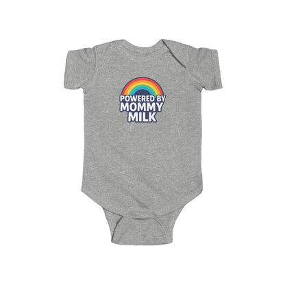Powered by Mommy Milk - Baby Bodysuit - Rainbow Love