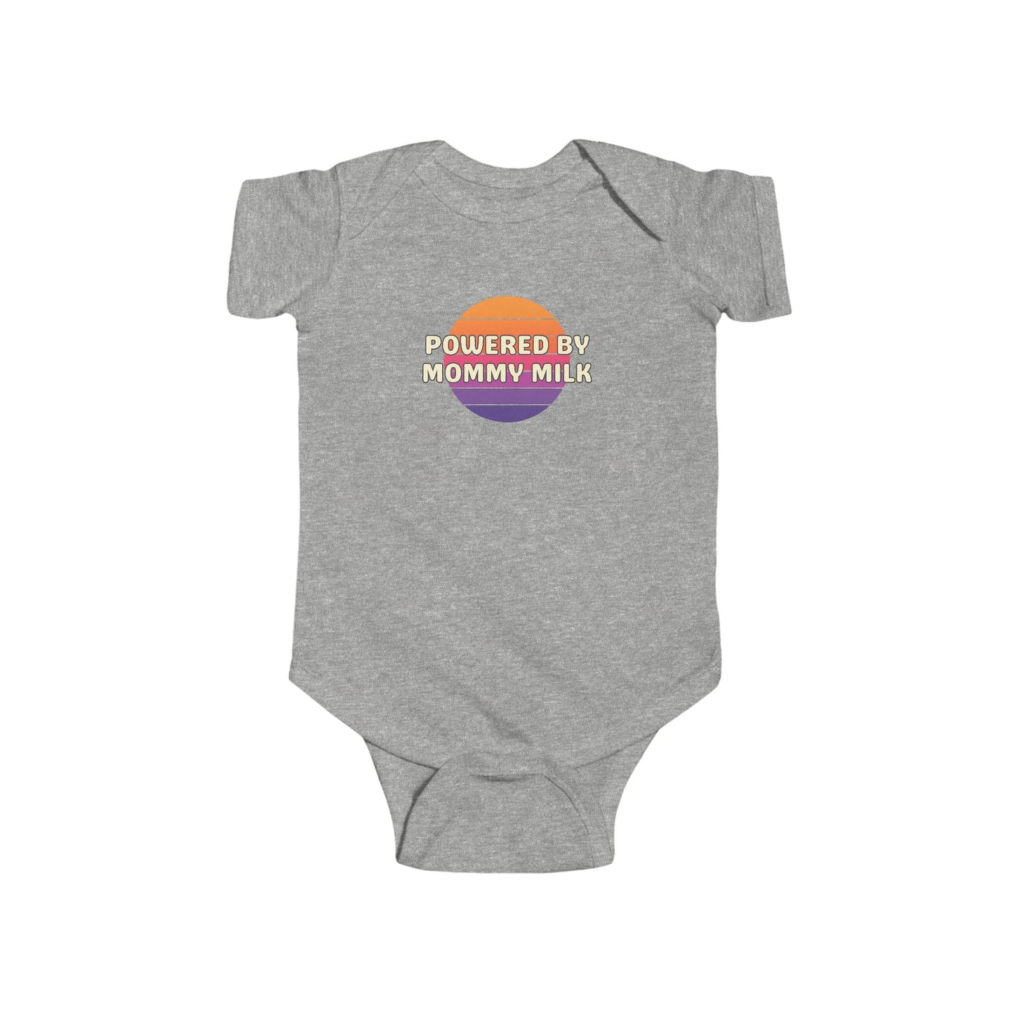 Powered by Mommy Milk - Baby Bodysuit - on Miami Sunset