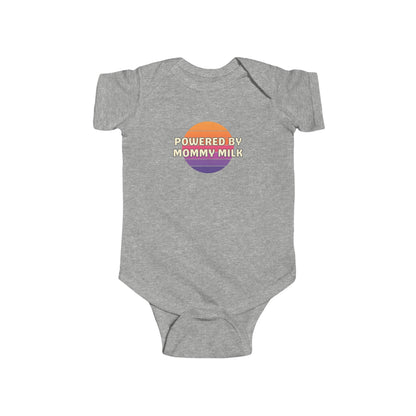 Powered by Mommy Milk - Baby Bodysuit - on Miami Sunset