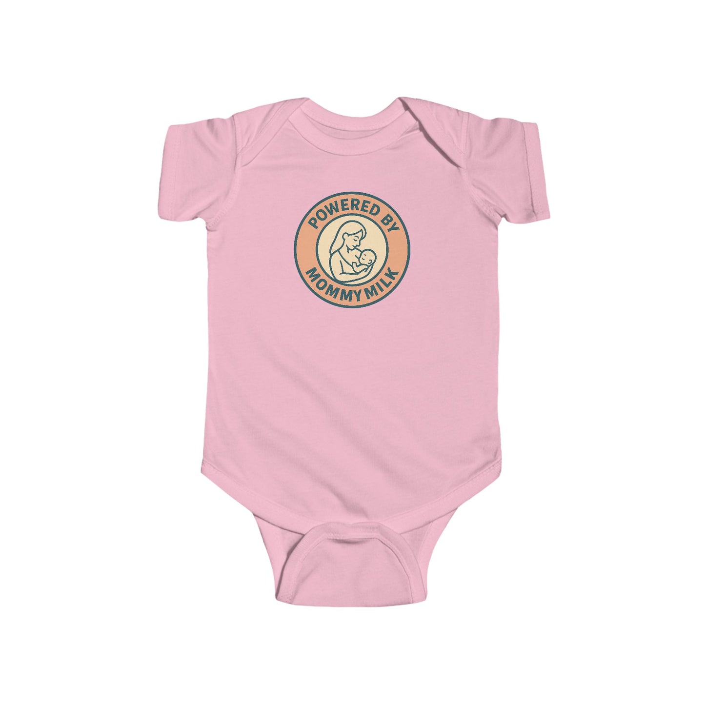 Powered by Mommy Milk - Baby Bodysuit - Love Stamp