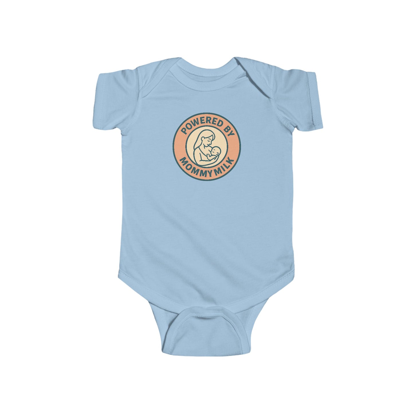 Powered by Mommy Milk - Baby Bodysuit - Love Stamp