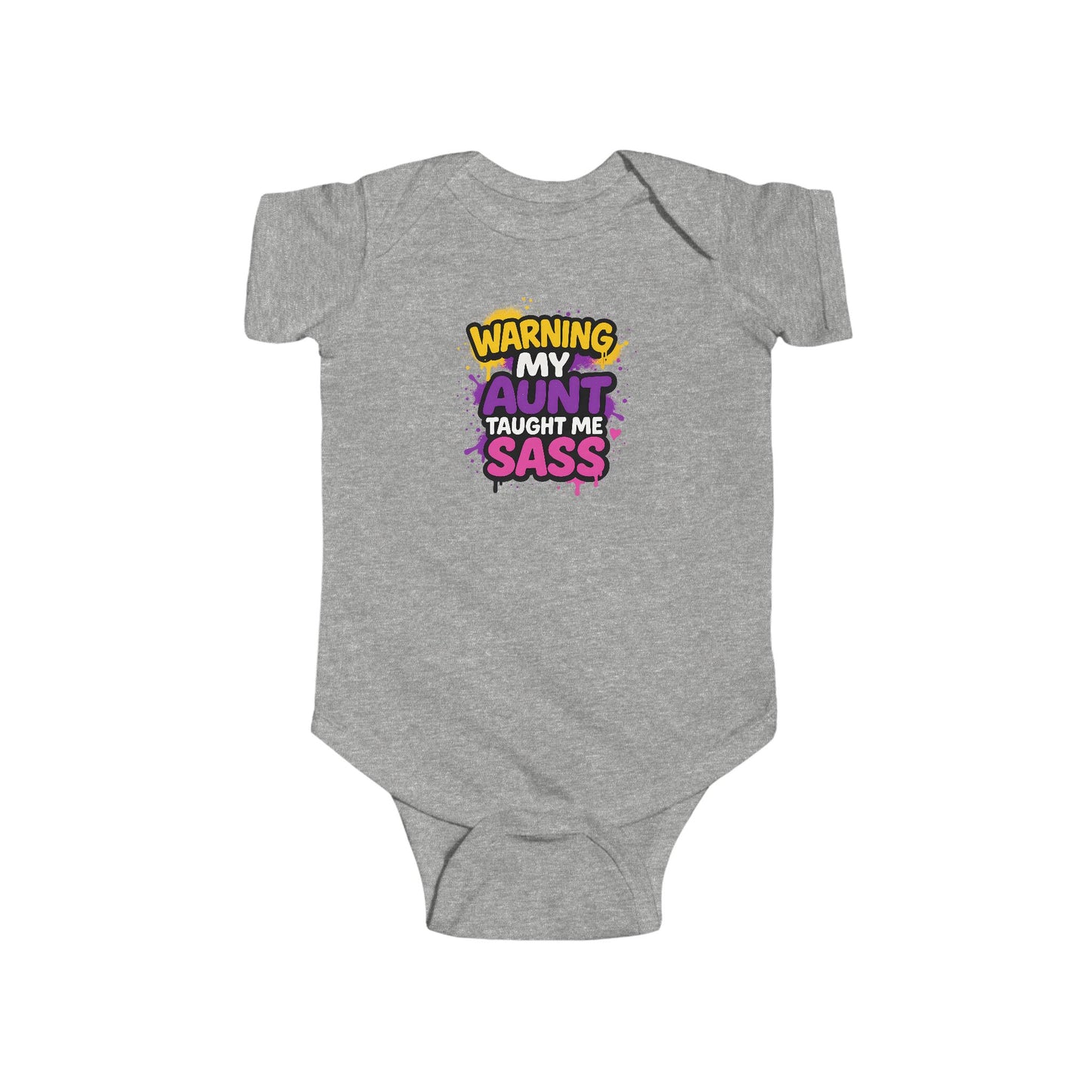 Warning, My Aunt Taught Me Sass - Baby Bodysuit - Street Graffiti