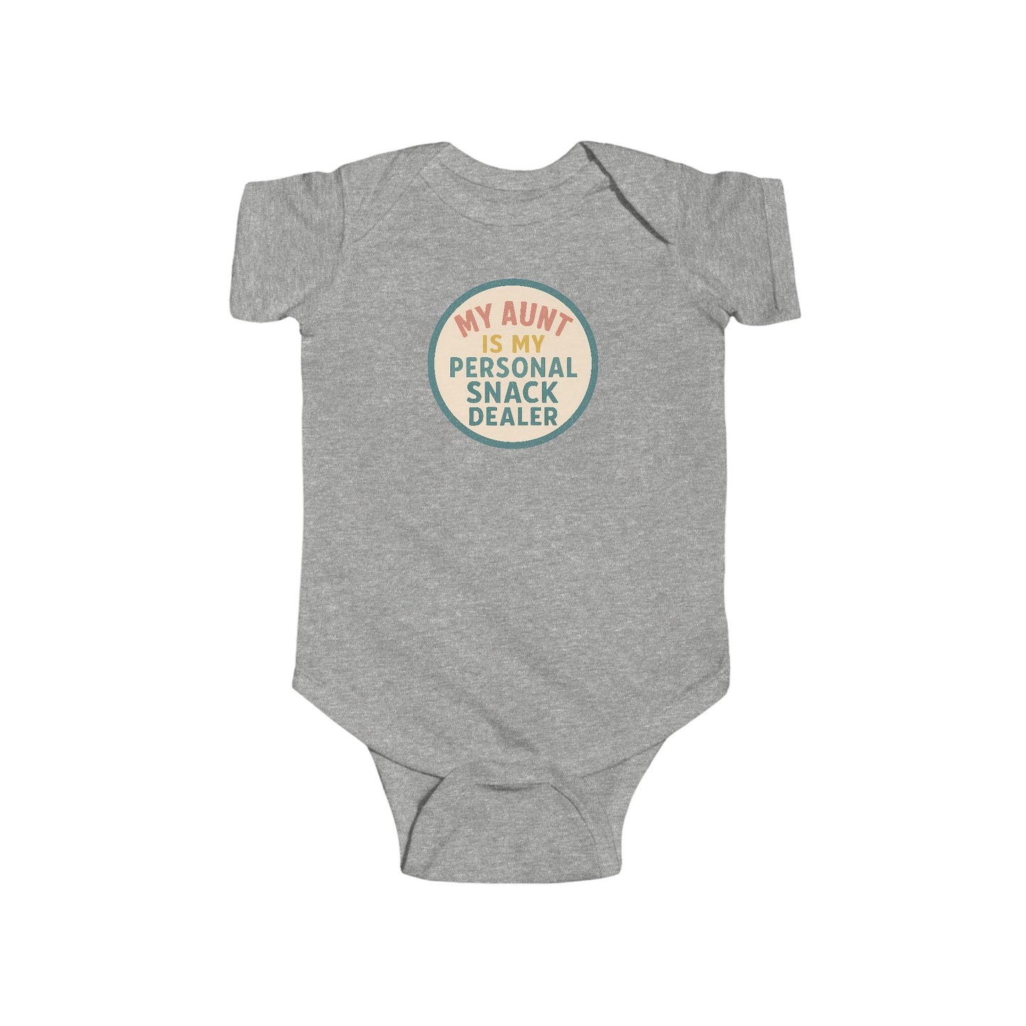 My Aunt is My Personal Snack Dealer - Baby Bodysuit - Vintage Vanilla Stamp