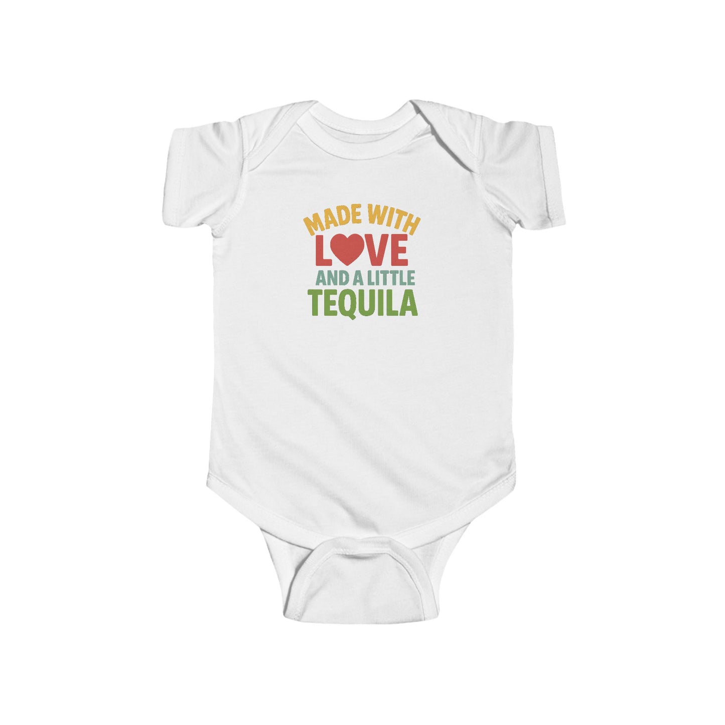 Made With Love, and a Little Tequila - Baby Bodysuit - Love Block