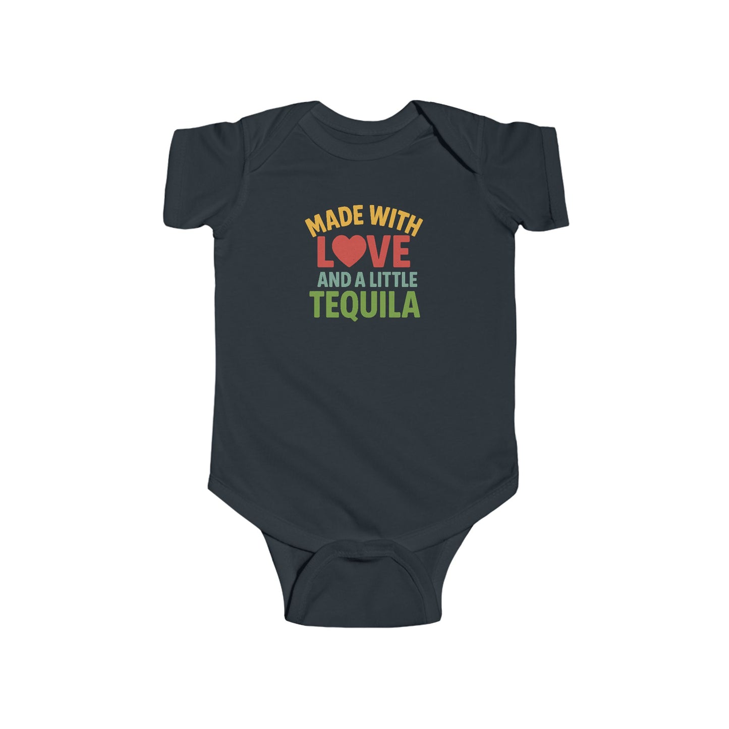 Made With Love, and a Little Tequila - Baby Bodysuit - Love Block