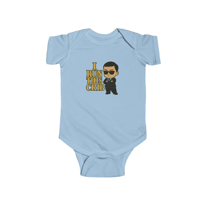 I Run This Crib - Baby Bodysuit - Boss Adam