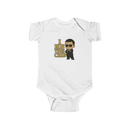 I Run This Crib - Baby Bodysuit - Boss Adam