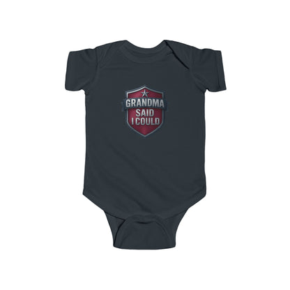 Grandma Said I Could - Baby Bodysuit - Red Shield