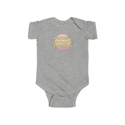Auntie's Favorite Sidekick - Baby Bodysuit - on Savannah Sunset