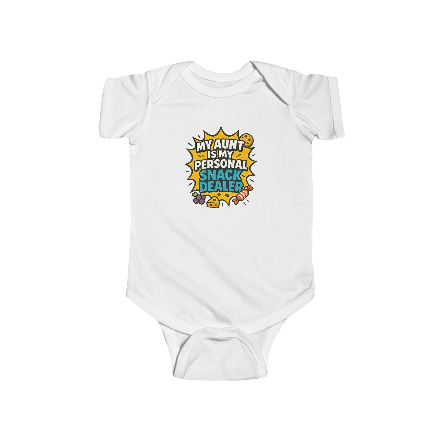 My Aunt is My Personal Snack Dealer - Baby Bodysuit - Comically Snacky