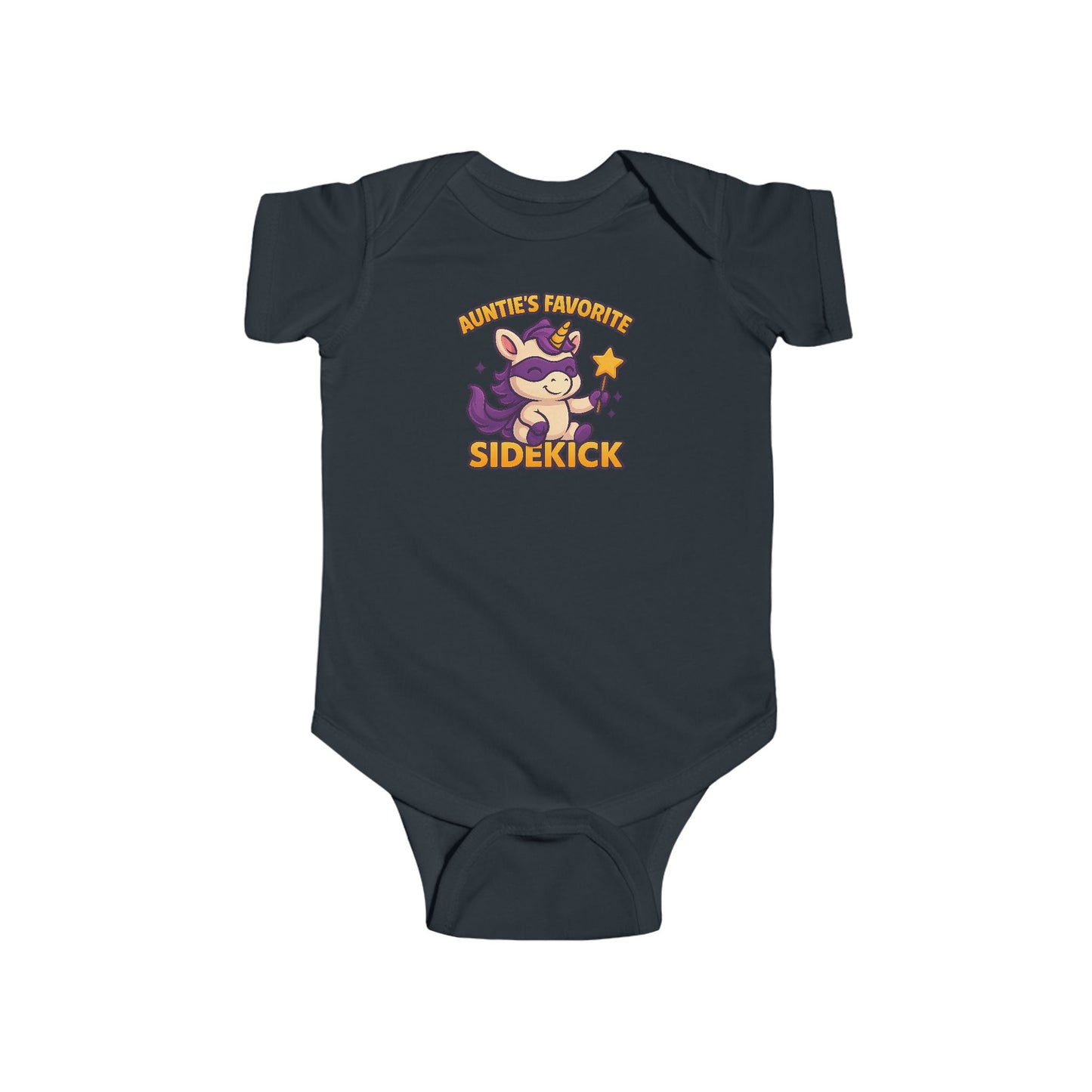 Auntie's Favorite Sidekick - Baby Bodysuit - Super Unicorn